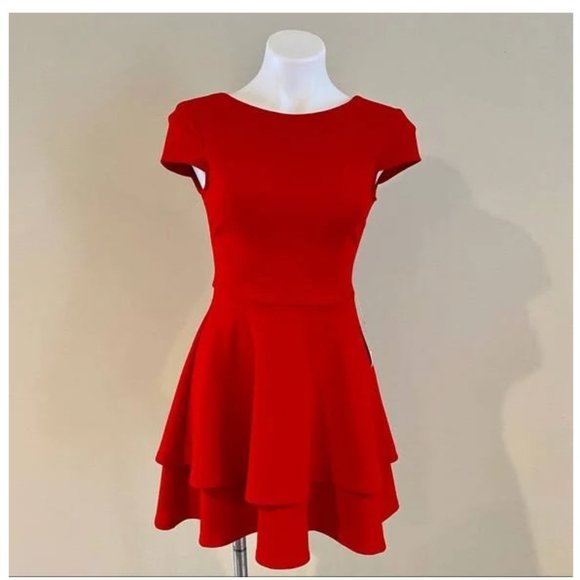 B Darlin red mini dress - Picture 1 of 7